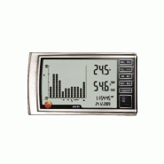 Testo 623 - Thermo-hygromètre - Grand écran, statistiques des 90 derniers jours pour pièces de vie, bureaux et locaux commerciaux