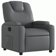 VidaXL Fauteuil inclinable gris similicuir Modèle Uermelix - 3205542