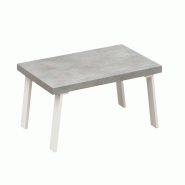 Vivabita Table de salle à manger moderne béton/blanc Fontana - 3665367397117 Vivabita Table de salle à manger moderne béton/blanc Fontana - 3665367397117