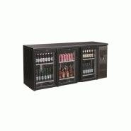 Arrière bar réfrigérée noir 3 portes en verre l2002mm 7450.0340 COMBISTEEL