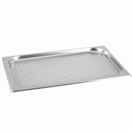 Bacs GN Gastronorm 1/1 20 mm perforés/perforés en acier inoxydable GVK ECO - argenté inox GN-1/1-Var-20P