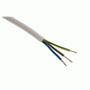 Câble d'alimentation électrique HO5VV-F 3G1 Blanc - 50m Câble d'alimentation électrique HO5VV-F 3G1 Blanc - 50m