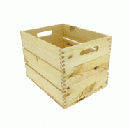 Cagette pin naturel 3 lattes 36x27x26cm - par 2