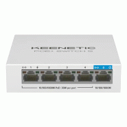 Commutateur Gigabit 5 ports avec 4 ports PoE+ et budget énergétique de 60 W