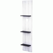 Décoshop26 - Étagère murale en bois 3 niveaux 150x33x13cm bois massif vintage blanc/gris foncé shabby 04_0005178 - blanc 3000576032693 Décoshop26 - Étagère murale en bois 3 niveaux 150x33x13cm bois massif vintage blanc/gris foncé shabby 04_0005178 - blanc 3000576032693