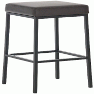 Décoshop26 - Tabouret de bar en synthétique marron pieds en métal noir design moderne 10_0000429 - marron 3000775369606