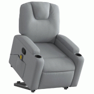 Fauteuil de massage inclinable Gris clair Tissu Modèle Mermelora - 8721012168688
