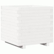 Helloshop26 - Jardinière bac lit surélevé plantes fleurs terrasse jardin 50 x 50 x 49,5 cm bois de pin massif blanc 02_0037647 - 3000214268026 Helloshop26 - Jardinière bac lit surélevé plantes fleurs terrasse jardin 50 x 50 x 49,5 cm bois de pin massif blanc 02_0037647 - 3000214268026
