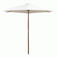 Helloshop26 - Parasol avec poteau en bois 270 x 270 cm blanc crème 02_0008140 - 3000435582727