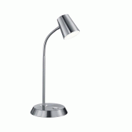 Lampe de table LED tactile 6,9W, 660lm, 3000K, Nickel mat et blanc - Trio - Narcos - gris 4017807302677