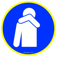 Panneaux adhésifs ronds hautes visibilités 180 mm pandémie - ADHVPNR-NV03/TSCD_0