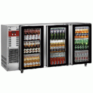 Refroidissement de bouteille inox 3 portes vitrées, 579 litres bott... - PTAVX/3G-R2