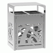 ROSSIGNOL Corbeille de tri anti-nuisible en inox 304 2x60L CYBEL EXTREME - gris inox 51033