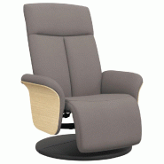 VidaXL Fauteuil inclinable avec repose-pieds taupe tissu Modèle Ravora - 356526