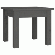 VidaXL Table basse Gris 35x35x30 cm Bois massif de pin Modèle Luna Classic - 814221