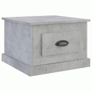 VidaXL Table basse gris béton 50x50x35 cm bois d'ingénierie Modèle Sirius Industriel - 816252