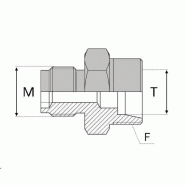 Adaptateur droit mâle agricole - 18 x 1,5 X mâle 24° - RMAEM01808 - MAV18 / EM08 NE