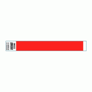 Bracelet inviolable adhésif 2x25,5 cm rouge papier - par 1000
