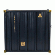 Comptoir caisse Cargo Line bleu plateau bois 111x53x100 cm