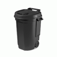EDA Poubelle 110l avec roulettes - NOIR - noir plastique 3086960113452
