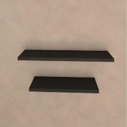 Etagère murale bois noir L80 x P 20 x H2.8 cm
