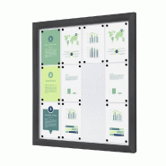 Exposiciónate Vitrine Extérieure Verrouillable Slim 12 x A4 Anthracite SCTE12xA4PHC7016JS - gris aluminium 8596052174902