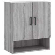 Helloshop26 - Armoire murale pratique espace de rangement 60 x 31 x 70 cm en bois d'ingénierie gris 02_0048774 - gris Bois massif 3000235465831