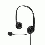 Lindy 42870 Casque avec micro Filaire Arceau Appels/Musique USB Type-A Noir - noir 42870