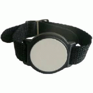 Bracelet RFID ajustable Mifare 1K NXP - tag ABS + sangles en nylon noir, étanche