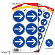 Planches de 10 panneaux adhésifs ronds diamètre 40 mm obligations - PADRPN-NV01/SO_0