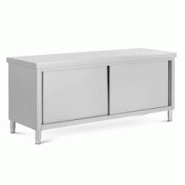 Royal Catering - Royal Catering Meuble bas en inox avec double ouverture ECO 200 x 70 cm 500 kg - Caisson de cuisine Meuble cuisine bas avec plan - 40