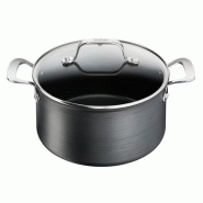 TEFAL faitout aluminium 24cm avec couvercle g2564602 - noir 3168430302495