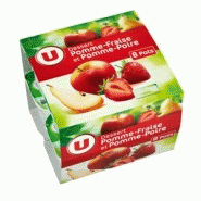 U COMPOTE POMME POIRE ET POMME FRAISE X 8 800 G U COMPOTE POMME POIRE ET POMME FRAISE X 8 800 G