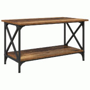 VidaXL Table basse Bois ancien 80 x 45 x 45.5 cm Bois d'ingénierie Modèle Polaris Cuisine - 875731