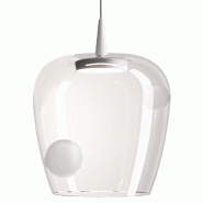 Zafferano Suspension Bilia LED 230V, diffuseur en verre borosilicate soufflé blanc sablé, diamètre 27 cm, design moderne 8W 2700K - multicolore 805