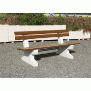 Banc public en béton armé et bois Tremble - 2000mm de long - traitement hydrofuge et antigraffiti Banc public en béton armé et bois Tremble - 2000mm de long - traitement hydrofuge et antigraffiti
