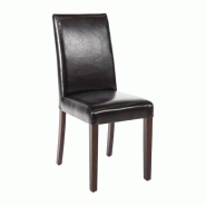Chaises simili cuir rembourrées intérieur - Lot de 2 | Bolero - Chaises simili cuir rembourrées intérieur - Lot de 2 | Bolero -
