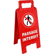 Chevalets rouge de signalisation d'interdictions avec crochets pour chaines - CHVLPPRG-NV01/IP_0