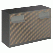 Comptoir Vertigo H T01 dble nat. L150cm - 3 tab.Coulis. 6tab.Amovib - gris alu
