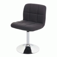 Décoshop26 - Chaise de salle à manger pivotante en tissu gris foncé pieds chromé 04_0002299 - gris 3000268132694 Décoshop26 - Chaise de salle à manger pivotante en tissu gris foncé pieds chromé 04_0002299 - gris 3000268132694