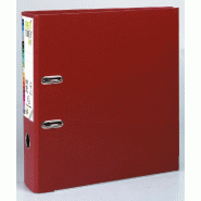 Exacompta Lot de 10 Classeur à levier Prem'Touch A4+, dos 80mm, rembordé polypro, coloris bordeaux - rouge matière synthétique 53304E