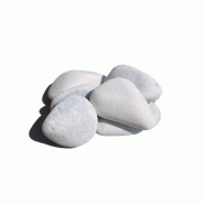 Galet 90+ Blanc Lunaire - Marbre Roulé - 1.5 ton/m3