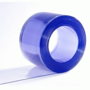 Lanière pvc souple translucide bleu azure / transparente / 100 x 2 mm
