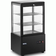 Refrigerated Display Case - 58 L - Royal Catering - 3 levels - black - locking - 4062859064110 Refrigerated Display Case - 58 L - Royal Catering - 3 levels - black - locking - 4062859064110