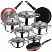 San Ignacio - Batterie de Cuisine Cassel 12 pièces avec jeu de 3 poêles Ø16/20/24cm Paradise - multi-matériau PK3892