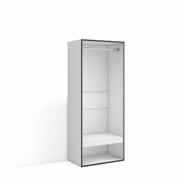 SKRAUT HOME Armoire Vestiaire ouvert, 60x145x35 cm, Chambre à coucher, pièce, Vêtement, Dressing, Blanc - blanc Bois manufacturé 438_1