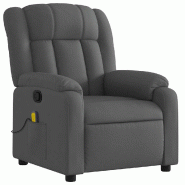 VidaXL Fauteuil de massage inclinable Gris foncé Tissu Modèle Ovessa - 8721012203402