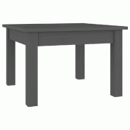 VidaXL Table basse Gris 45x45x30 cm Bois massif de pin Modèle Luna Line - 814226