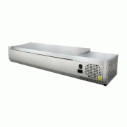 Vitrine réfrigérée à poser couvercle inox cap. 9 bacs GN1/3 - 2000 x 395 x 255 mm