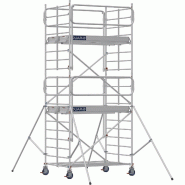 Échafaudage roulant aluminium DOCKER 150 version garde-corps EXMDS - Hauteur de travail : 5,90 m - DUARIB - 7220042 Échafaudage roulant aluminium DOCKER 150 version garde-corps EXMDS - Hauteur de travail : 5,90 m - DUARIB - 7220042